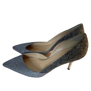 NWOT Jcrew Elsie made in Italy silver glitter metallic and tweed pump